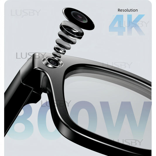 LUSBY Smart AI Camera Glasses | 8MP with Photochromic Lenses & Real-Time Translation – Hands-Free Video & Photo for Travel & Outdoors