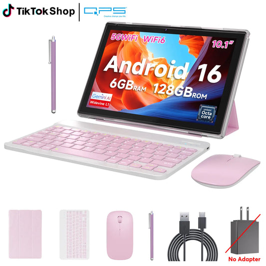 PEICHENG 10.1" Android 16 Tablet | 20GB RAM, 128GB + 1TB Expandable – GMS Certified, WiFi 6, Complete Kit for Work & Entertainment