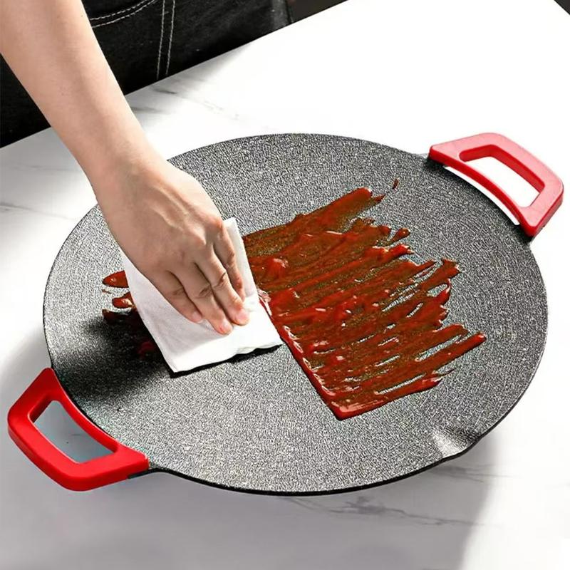 AORAN KITCHEN 1500W Portable Electric Korean BBQ Grill Indoor Smokeless Non-stick Grill Pan Adjustable Temperature Control Universal Fry Griddle for Home Cooking