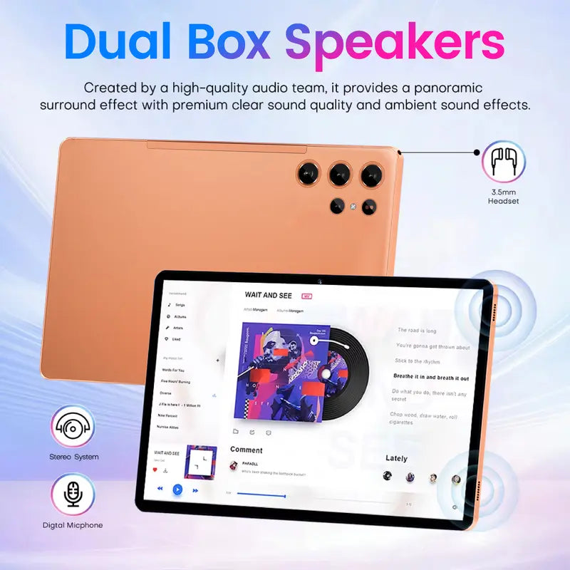 W&O 11" Android Tablet | 12GB RAM, 256GB Storage & 10000mAh Battery – Complete Kit with Keyboard, Stylus & Case for Work & Study