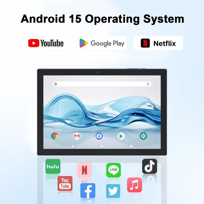 PEICHENG 10.1" Android 16 Tablet | 20GB RAM, 128GB + 1TB Expandable – GMS Certified, WiFi 6, Complete Kit for Work & Entertainment