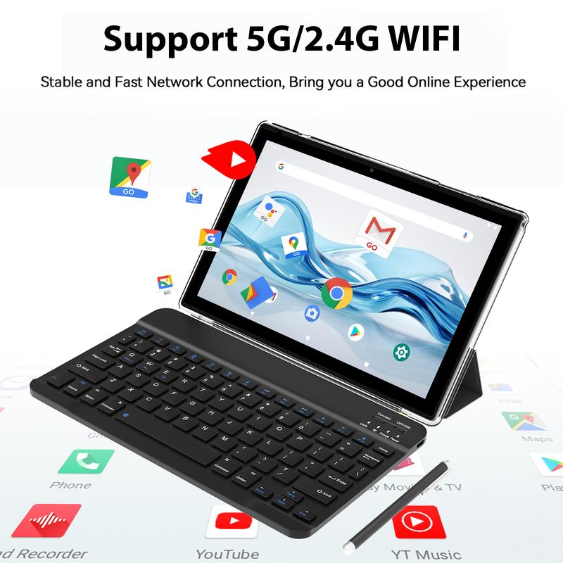 PEICHENG 10.1" Android 16 Tablet | 20GB RAM, 128GB + 1TB Expandable – GMS Certified, WiFi 6, Complete Kit for Work & Entertainment