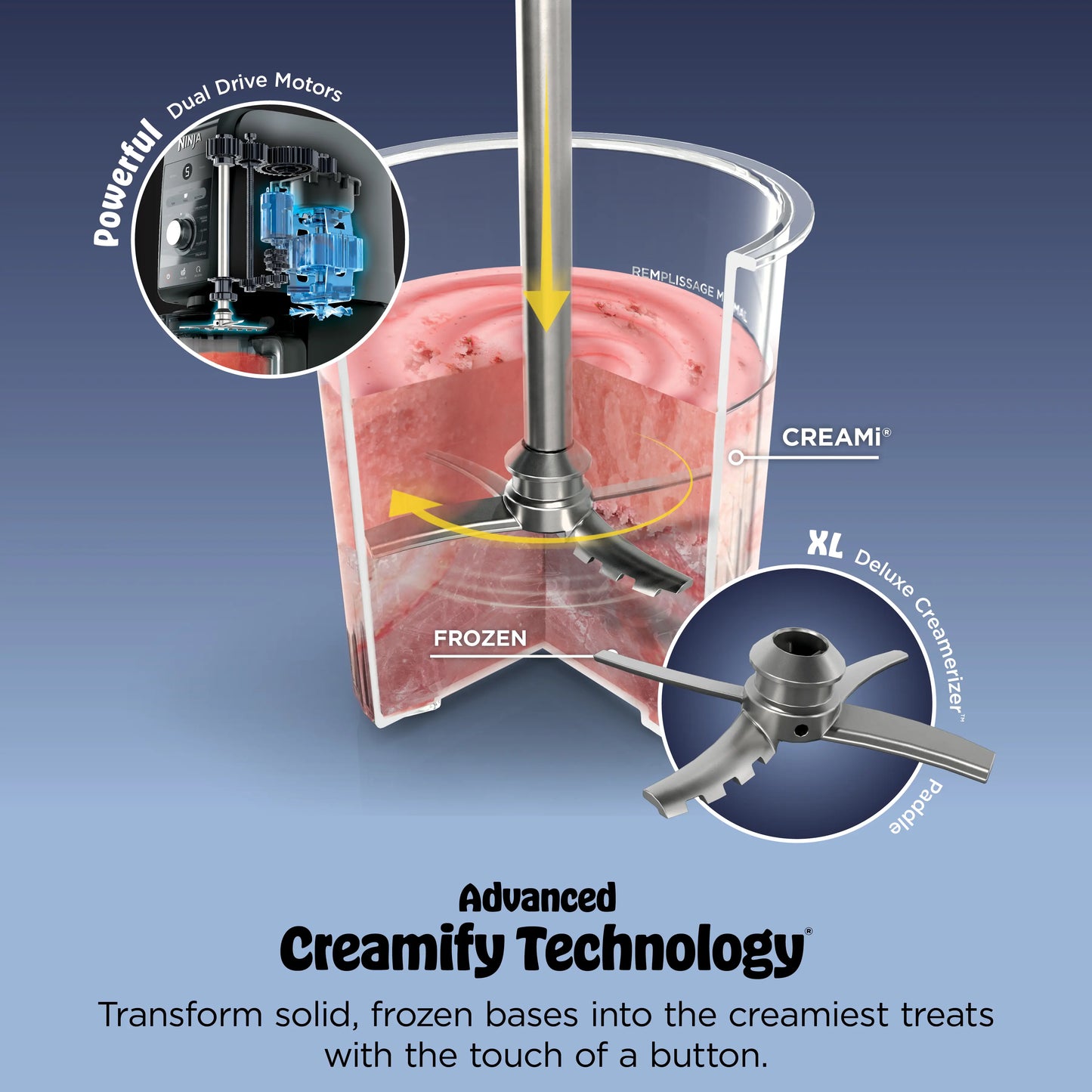 Ninja CREAMi XL Deluxe 11-in-1 Ice Cream and Frozen Treat Maker - NC501
